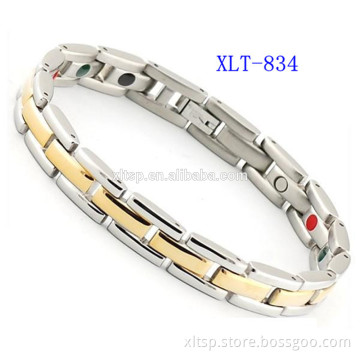 Good health bio magnetic bracelet gold bracelet for men